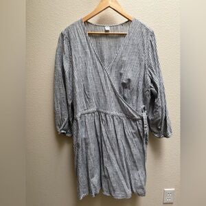 Old Navy Navy and White Striped Dress